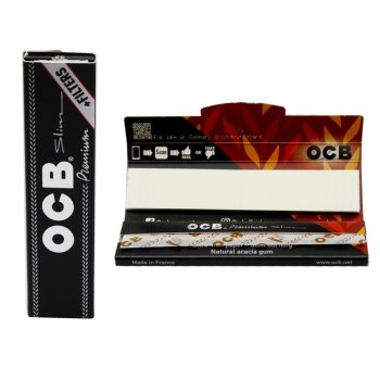 OCB Papers Premium Slim Black + Tips