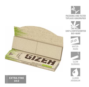 GIZEH Papers Hanf & Gras King Size Slim + Tips