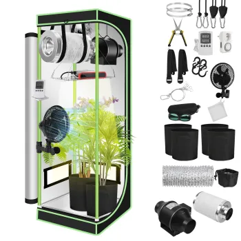 Komplettset Anbauzelt - Growbox 80x80x160 cm
