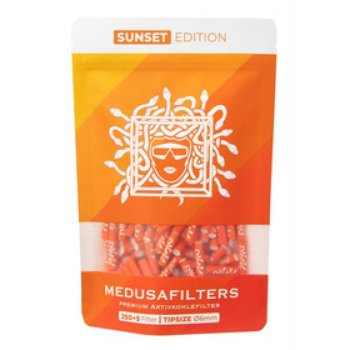 50 Medusa Aktivkohlefilter Slim | Orange ø 6mm