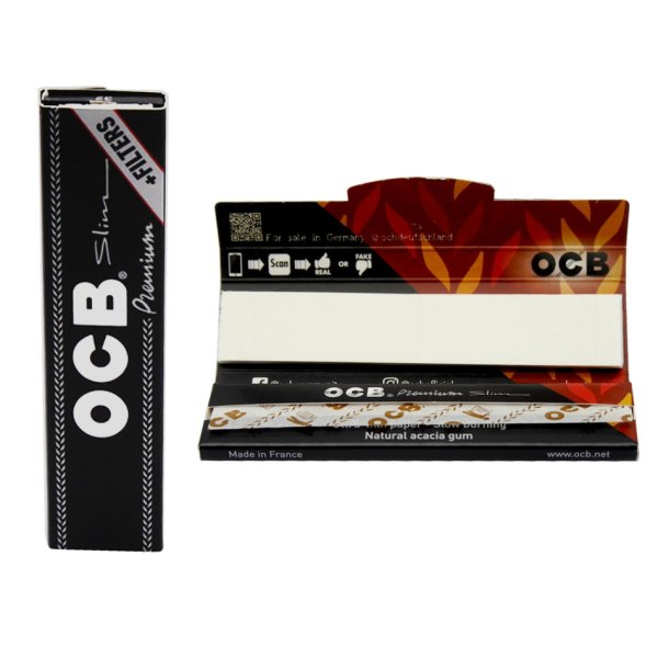 OCB Papers Premium Slim Black + Tips