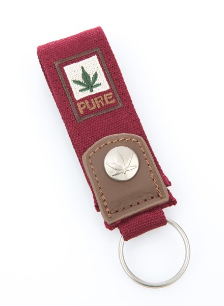 Pure Hanf Schlüsselanhänger | Farbe Bordeaux | HF-0057BOR