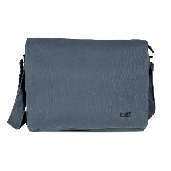 Pure Hanf Collegetasche L Grau