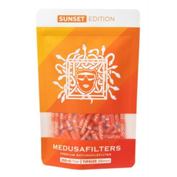 50 Medusa Aktivkohlefilter Slim | Orange ø 6mm