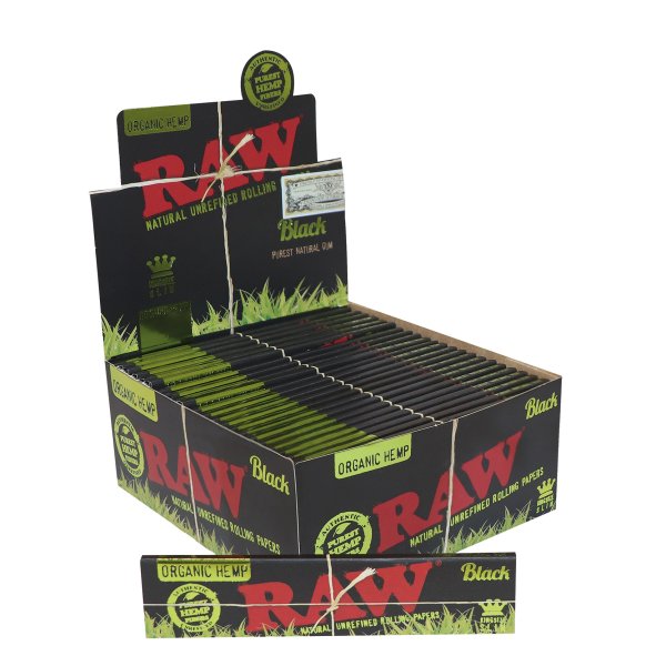 RAW Paper Black Organic Hemp Kingsize Slim